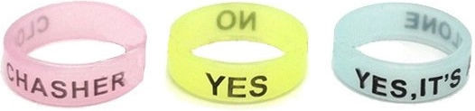 Decorative Protective Silicone Rings Phosphorescent Vape Band 1τμχ Ροζ