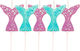 Mermaid Tail Birthday Candles Mermaid Shine 5 Pieces