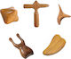 Wooden Thai Massage Tools Maderotherapy Wood Therapy Massage Set 5pcs