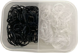 Beauty Salon Rasta Hair Elastics Transparent-Black Box