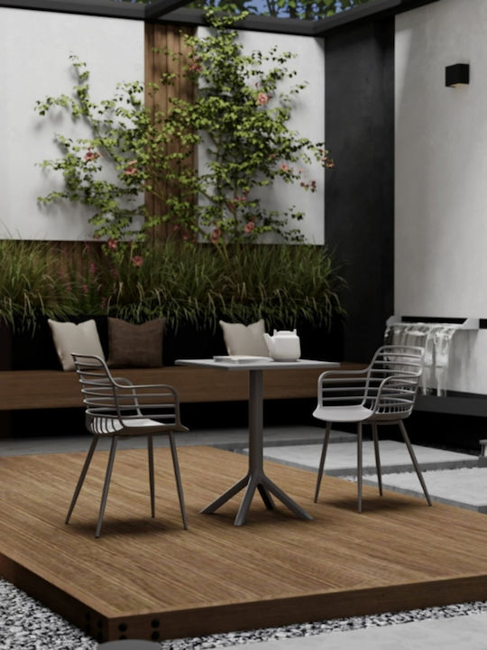 Outdoor Chair Polypropylene Candy Ch534wh White 52x56.5x81.5cm