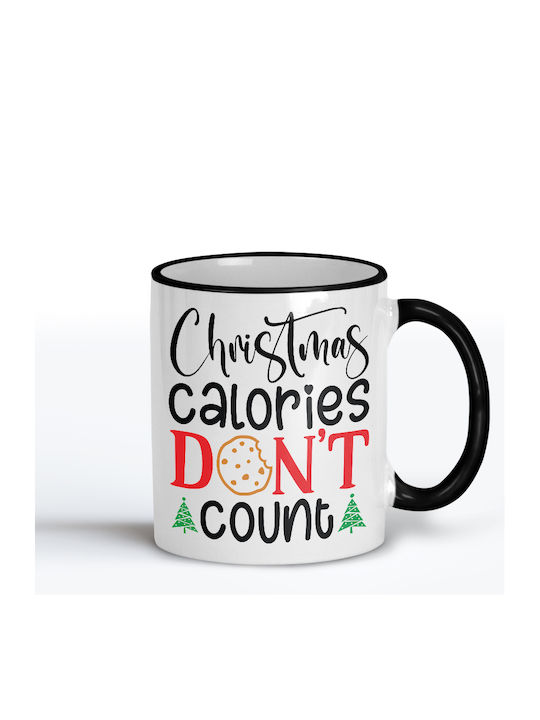 Two-Tone White Black Ceramic Festive Mug Gift C...