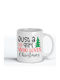 White Ceramic Festive Mug Gift Christmas "just A Girl Who Loves Christmas"