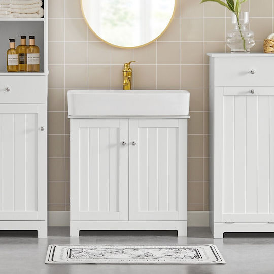 SoBuy Waschtisch ohne Waschbecken L29xB29xH60cm Weiß
