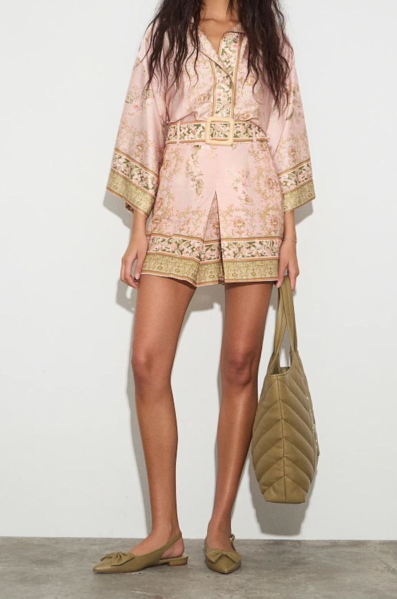 BSB Women's Linen Shorts Powder 153-141008-115