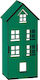 Decorative Wooden Green House 12x10x31cm M10545b-1