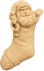 Holzgeschnitzter dekorativer Weihnachtsmann-Stiefel
