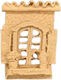 Holzgeschnitztes Dekoratives Fenster 5cm x 7cm