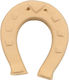 Potcoavă decorativă sculptată din lemn 12cm x 14cm