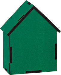 Dekoratives Holzhaus Grün 12x7x16cm M10548b-1