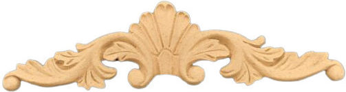 Decorațiune centrală sculptată din lemn 12,5cm x 3cm