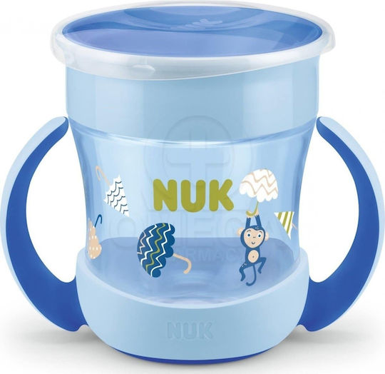 Nuk Baby Cup Mini Magic made of Plastic Light Blue Monkey 160ml for 6m+m+