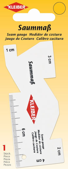 Sewing Hemline Ruler Kleiber 35203 10cm X 4cm White Onp-35203