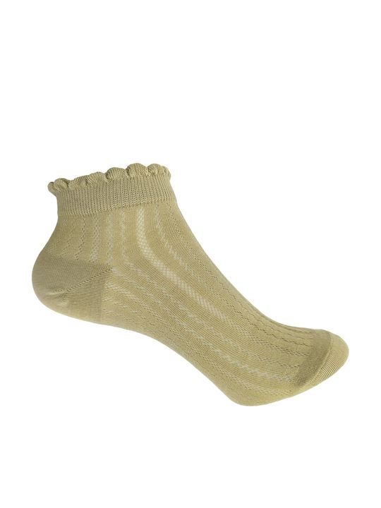 Gift-Me Women's Solid Color Socks Olive Green