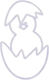 Easter Metal Ornament White Chick in Shell 441012-0820 A 8 X 5cm