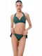 Bikini Slip με Κορδονάκια Πρασινο