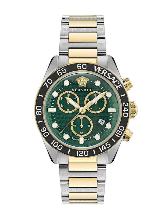 Versace Greca Dome Herrenuhr Chronograph Batter...