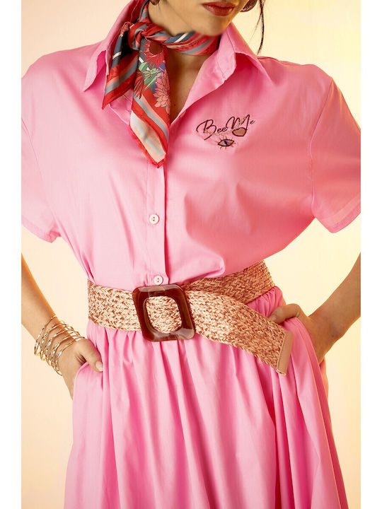 Bee Me Γυναικείο Πουκάμισο Pink