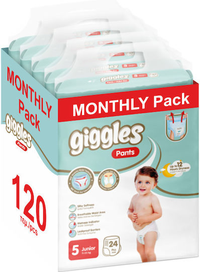 Giggles Πάνες Βρακάκι Pants Premium Monthly Pack No. 5 για 11-25kg 120τμχ