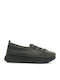 Γυναικεία Slip-On Δερμάτινα Μαύρα