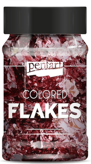 Metallicblätter Farbige Flocken Pentart 100 ml Pink