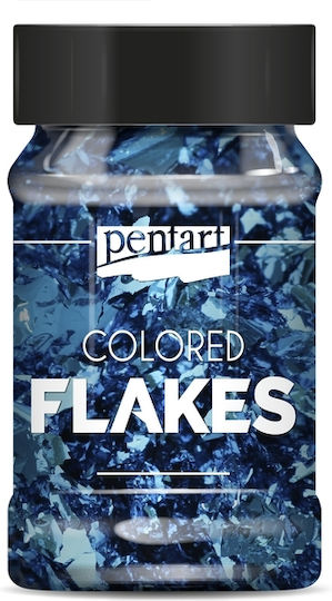 Foițe metalice colorate Pentart, 100ml, albastru