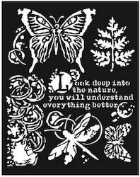 Thick Stencil 20x25cm/0,5 Batterflies & Dragonf...