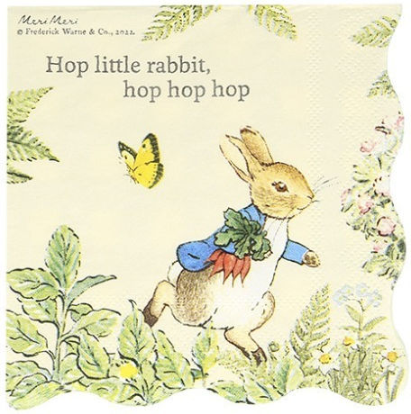 Peter Rabbit In Garden Χαρτοπετσέτα Μικρή Meri Meri 16 Τεμ