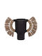 HomeMarkt Decorative Vase Alica Black 64x22x38cm