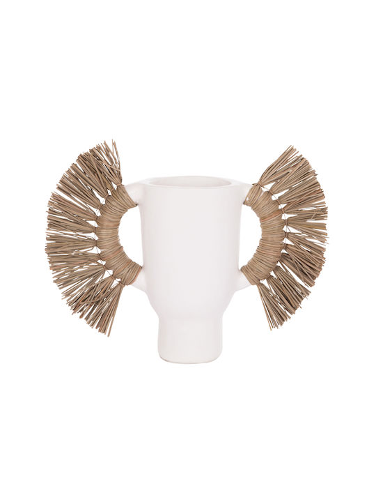 HomeMarkt Decorative Vase Alica White 55x19x34cm