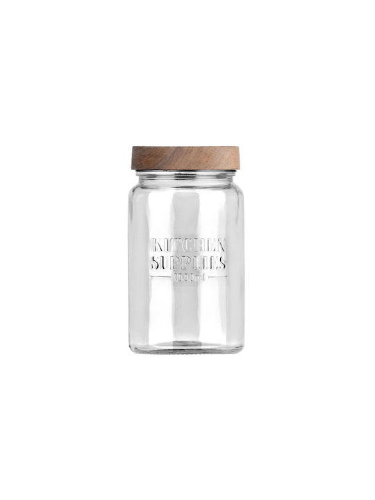 Estia ALLURE Vase General Use with Airtight Lid Glass Transparent 1000ml