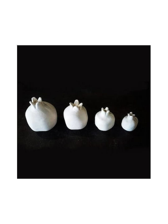 Rodi Tischplatte Glücksbringer Granatapfel Weiß Keramik 5.5cm 1Stück