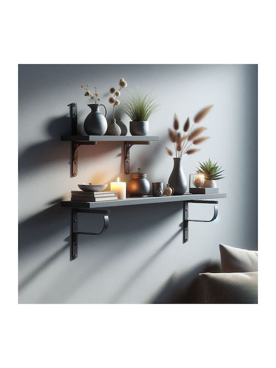 Wandregal Pal Grau 60x30x1.8cm