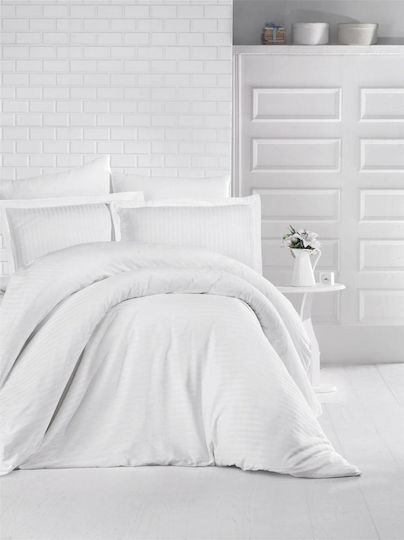 Linea Home Sheet King Size with Elastic 180x200+25cm. Soft White