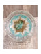 Einzigartiger dekorierter Glas-Aschenbecher Durchmesser 14 cm
