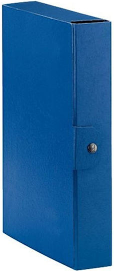 Esselte File Box Fiber Button 6cm C2605 Blue