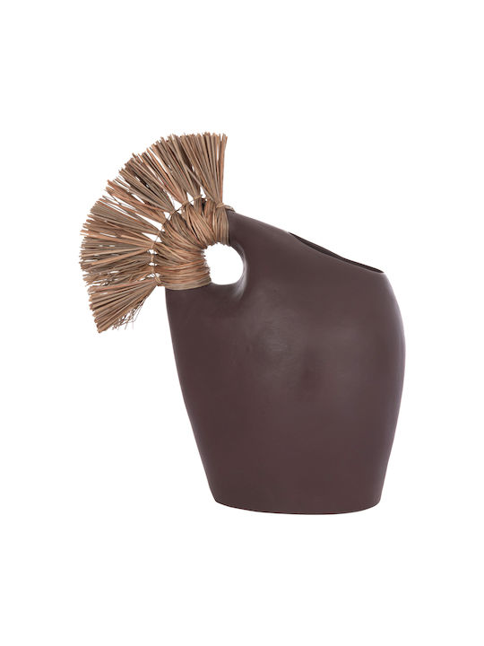 Tabletop Decor Fb94671.07 Chocolate Terracotta & Grass--44x18x50cm