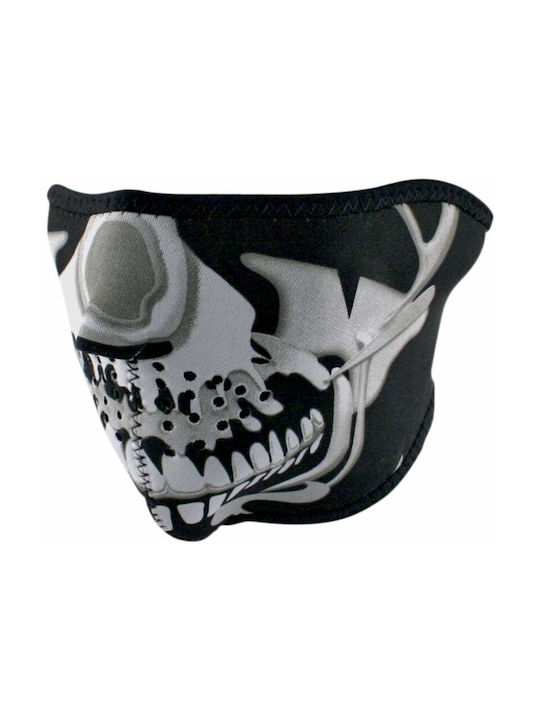 Zan Headgear Neopren-Gesichtsmaske Chrome Skull Wnfm023h