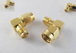 Rp-sma Male To Rp-sma Female Male Pin Right Angle 90 Degree Rf