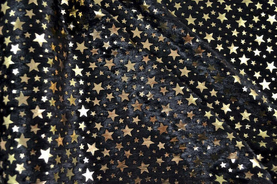 Material textil blană neagră 50 cm x 3 m Negru