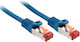 Lindy S/FTP Cat.6 (Gigabit) Καλώδιο Δικτύου Ethernet 7.5m Μπλε