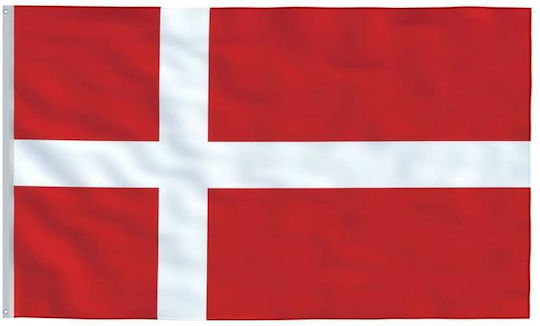 Flag of Denmark Polyester Perforated 25x18cm
