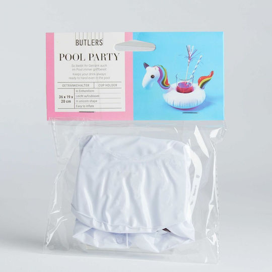 Poolparty aufblasbarer Einhorn-Becherhalter Pink PVC Kunststoff
