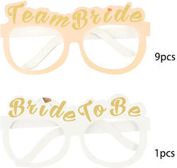 Χάρτινα Γυαλιά “team Bride” 10τμχ 9pink 1white