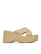Γυναικεία Σανδάλια Flatforms Μπεζ