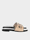 Leather Women's Flat Sandals Anatomic White/Black
