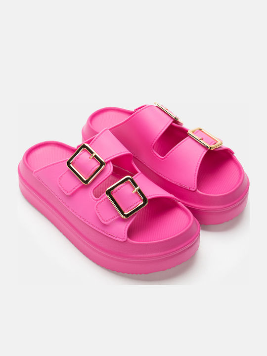 Luigi Γυναικεία Σανδάλια Flatforms Φούξια