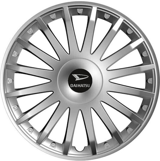 Versaco Car Hubcap Set Luxury with Daihatsu Emblem 14" 4pcs Silver
