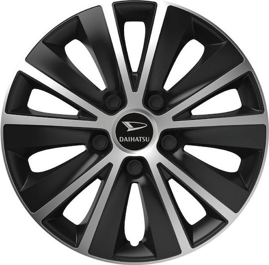 Versaco Car Hubcap Set Rapide with Daihatsu Emblem 15" 4pcs Silver