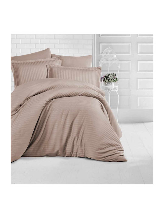 Linea Home Soft Σεντόνι Υπέρδιπλο με Λάστιχο 160x200+25εκ. Soft Satin